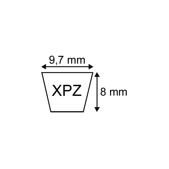 Courroie Trapezoidale Crantee XPZ1600 - 9,7X08X1600 référence fournisseur 30807110